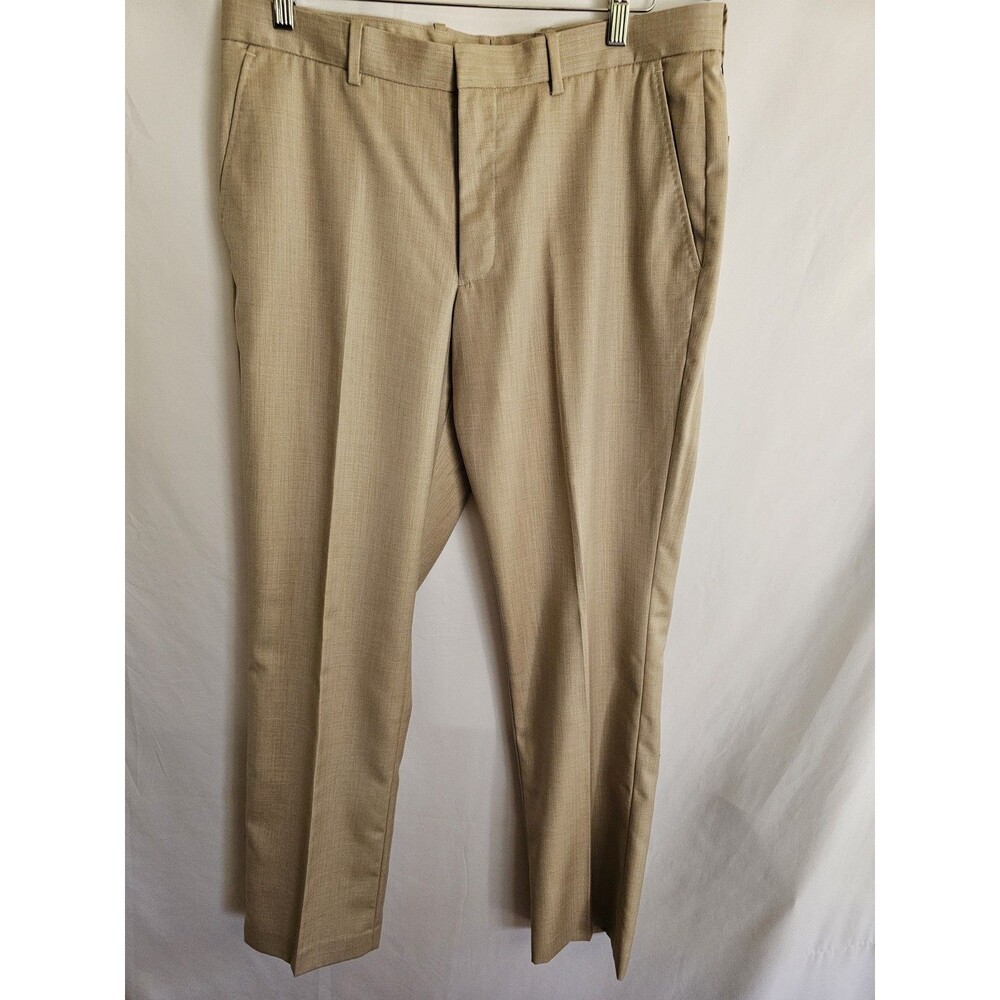 Perry Ellis Slacks Men's Textured Crimini Dress Pants Size 34 x 32